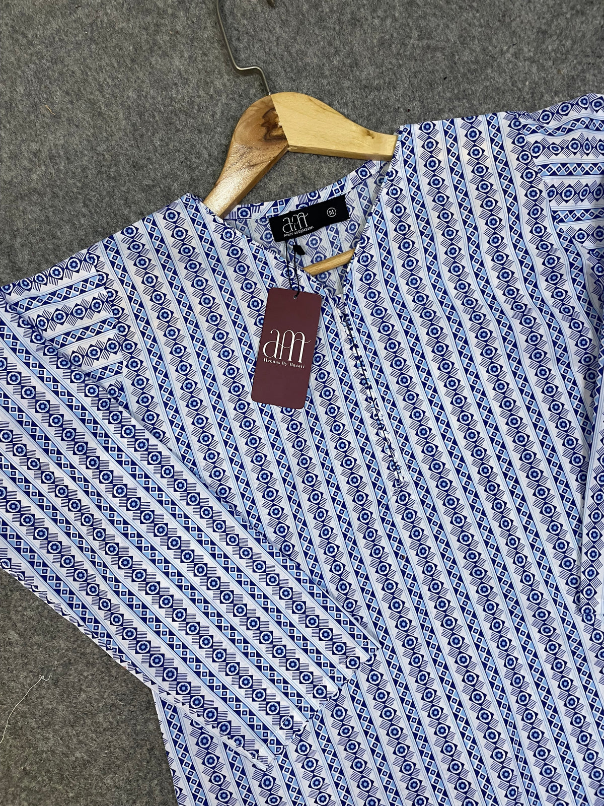 Printed Pure Cotton Co-Ord Set (Blue)