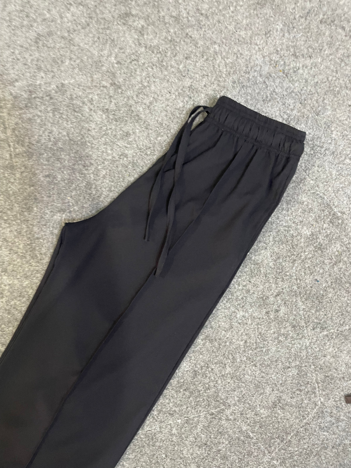 Premium Wide Leg Textured Trouser (Black)