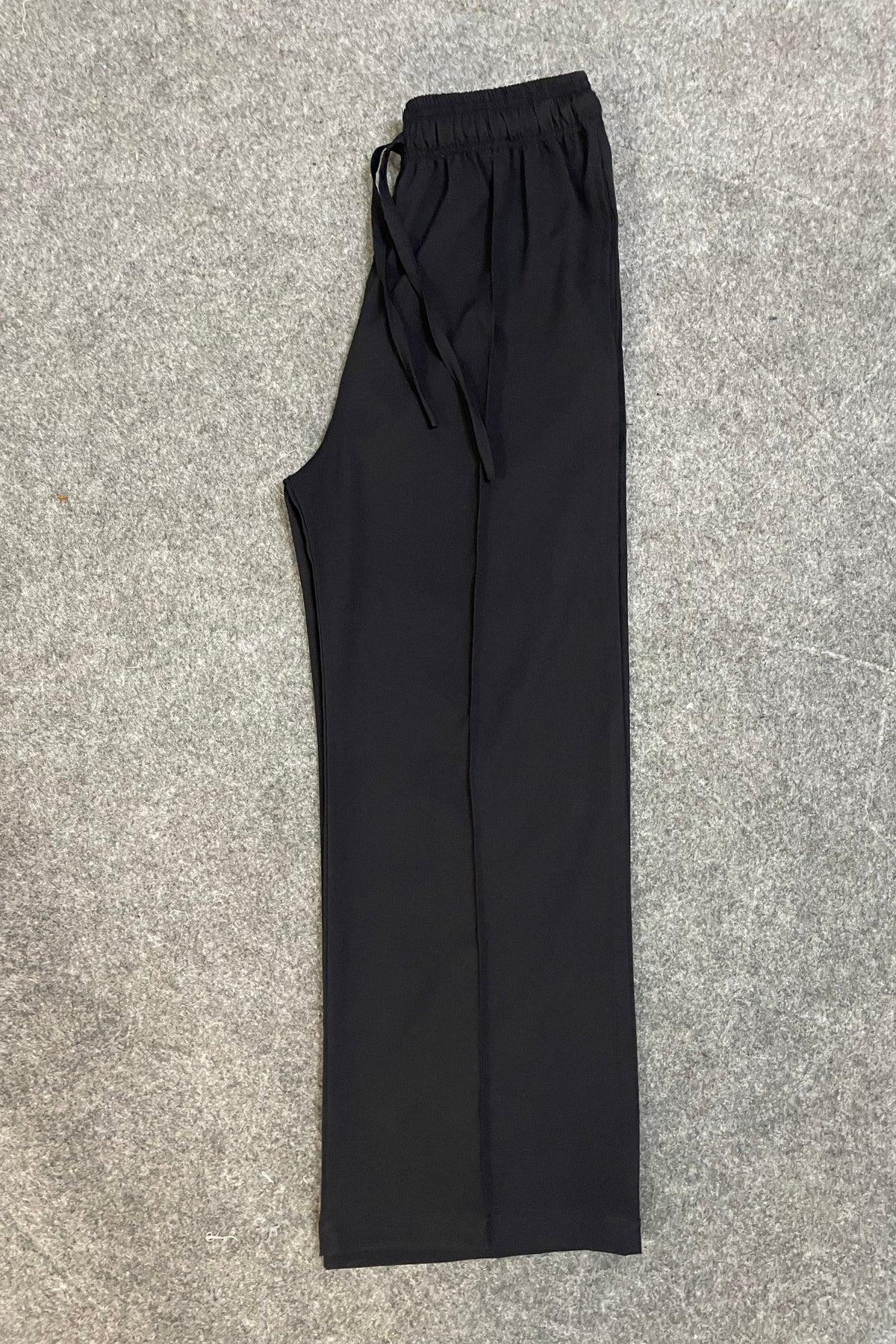 Premium Wide Leg Textured Trouser (Black)