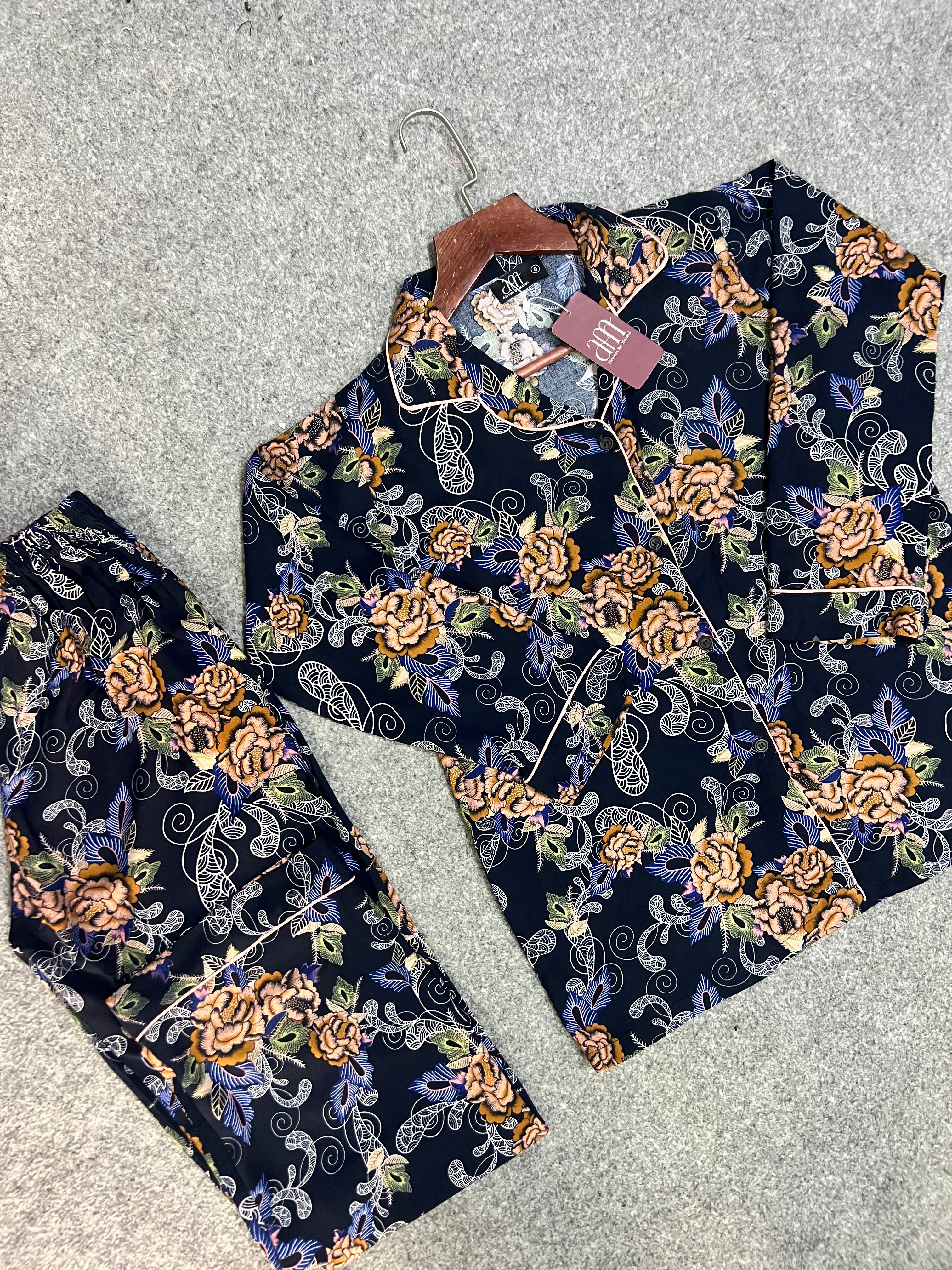 Midnight Blue Luxe Pajama Set