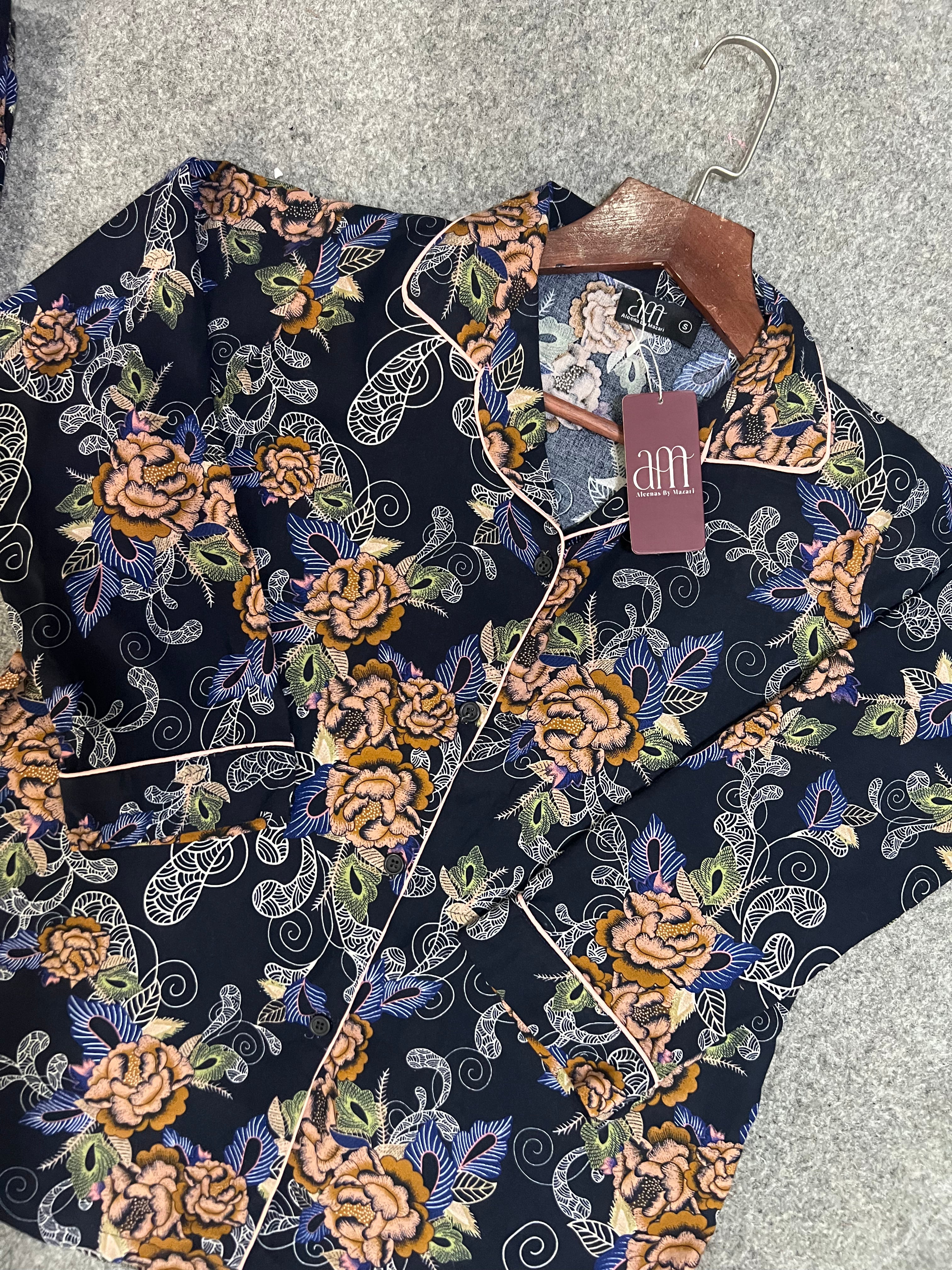 Midnight Blue Luxe Pajama Set
