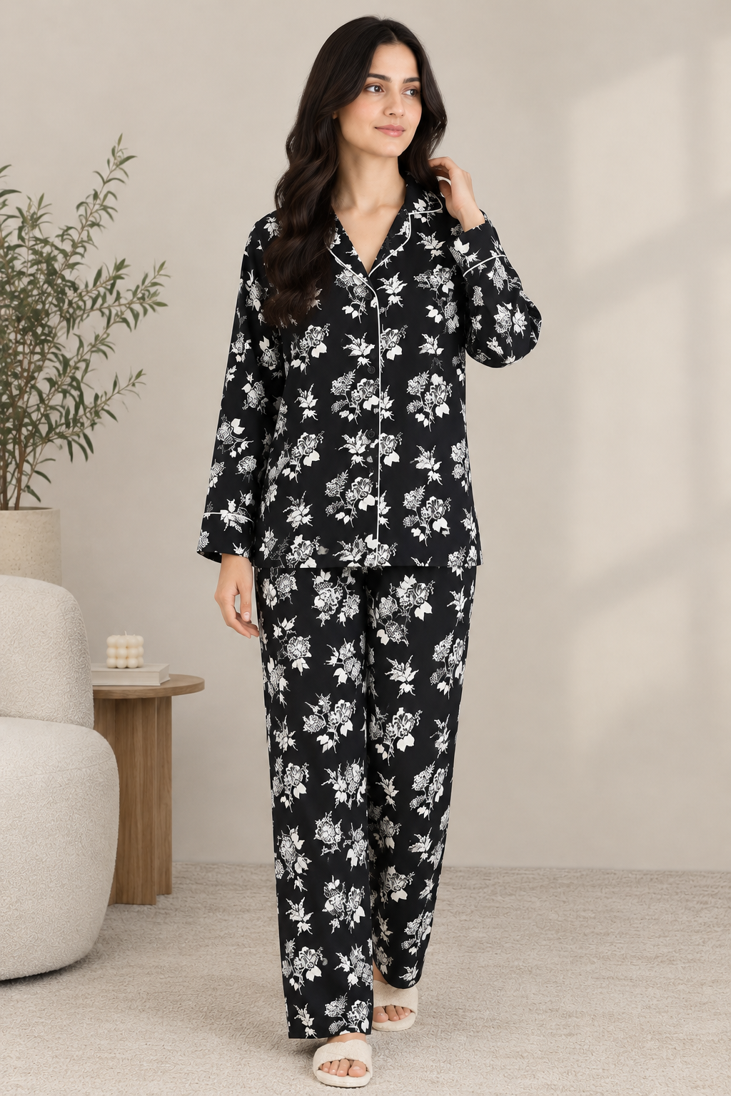 Midnight Bloom Floral Pajama Set
