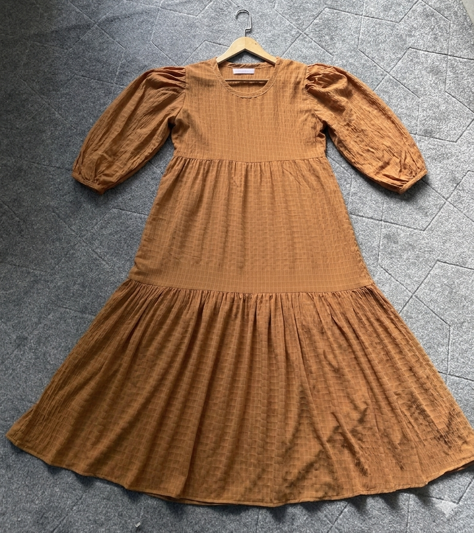 Serenity Textured Maxi Dress (Mocha)