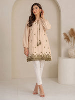 Olive Bloom Embroidered Seersucker Top