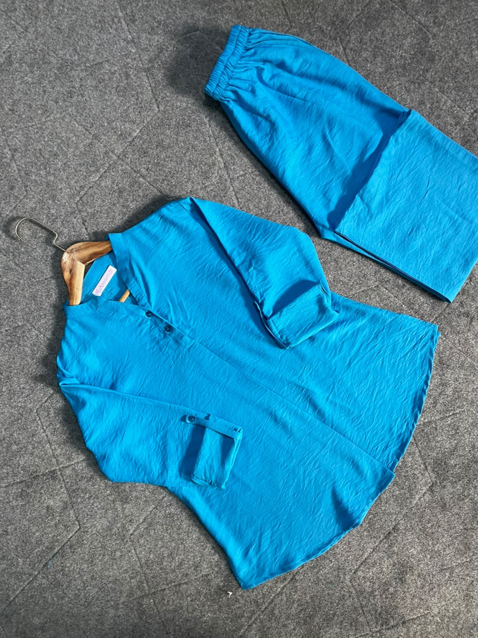 Luna Co-Ord Set –Aqua Blue