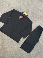 Down Shoulder Co-Ord Set (Black)