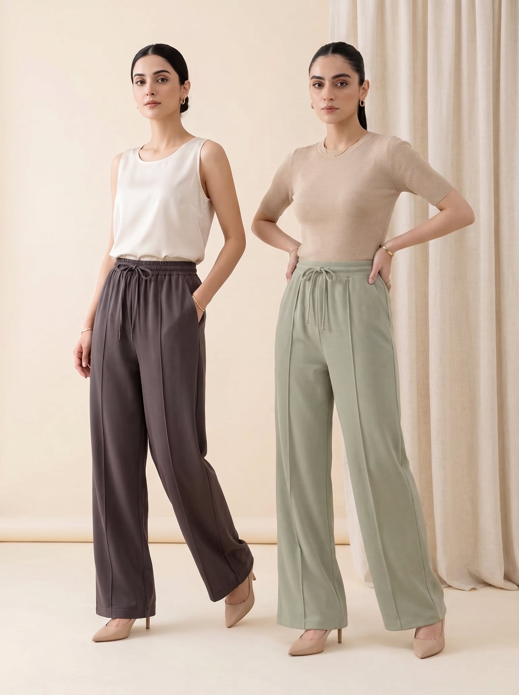Wide-Leg Trousers