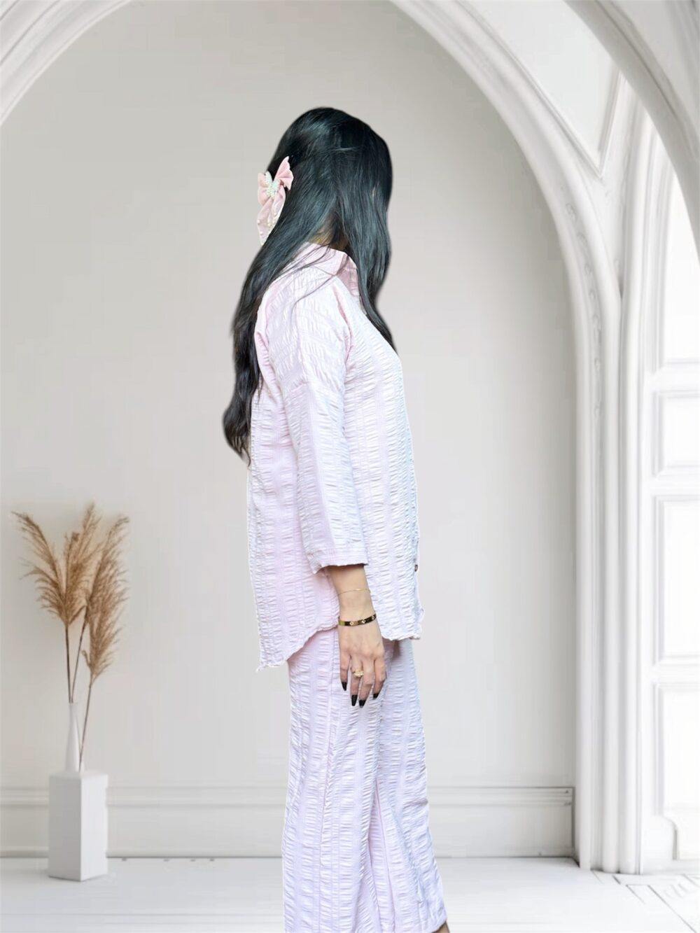 Ladies Western Co-ord Set (Tea Pink) - Image 8