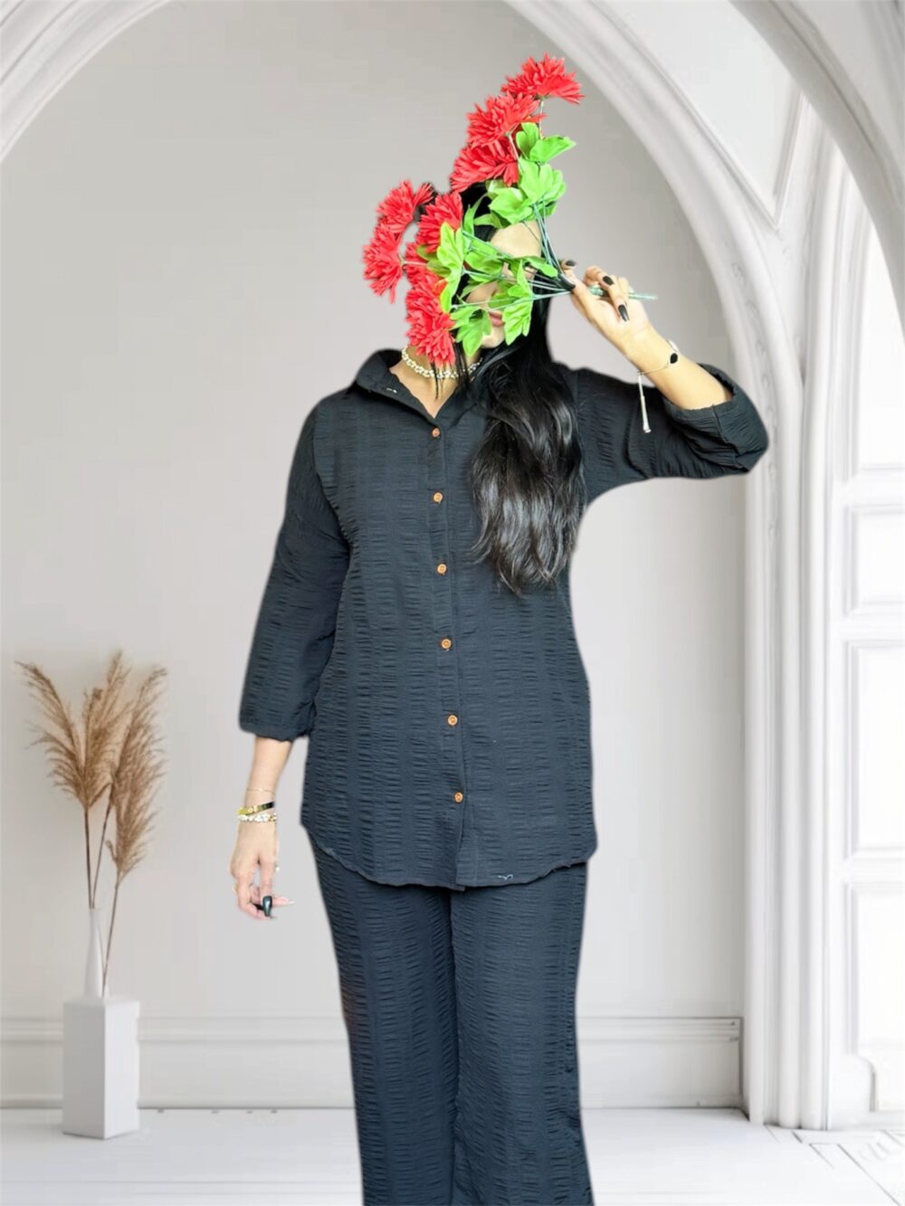 Ladies Western Co-ord set (Black) - Image 3