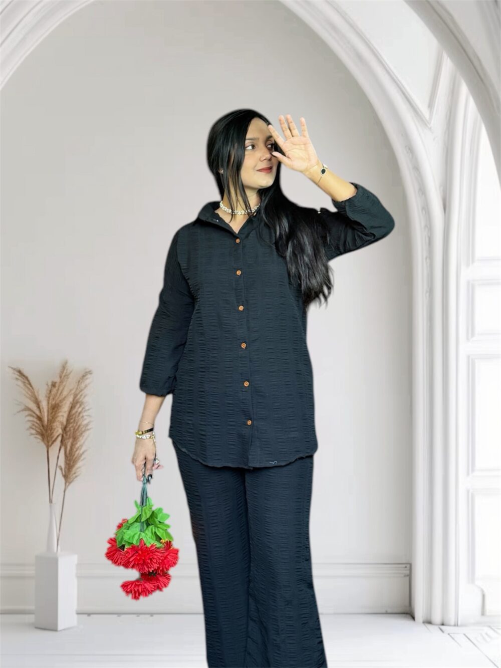Ladies Western Co-ord set (Black)