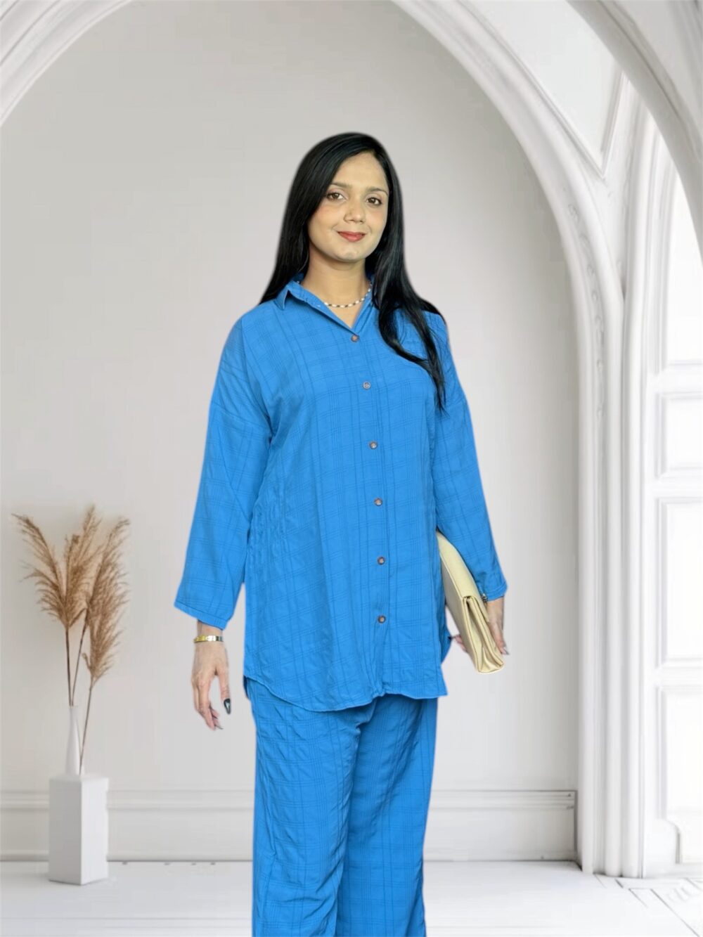Ladies Western Co-ord Set (Blue )