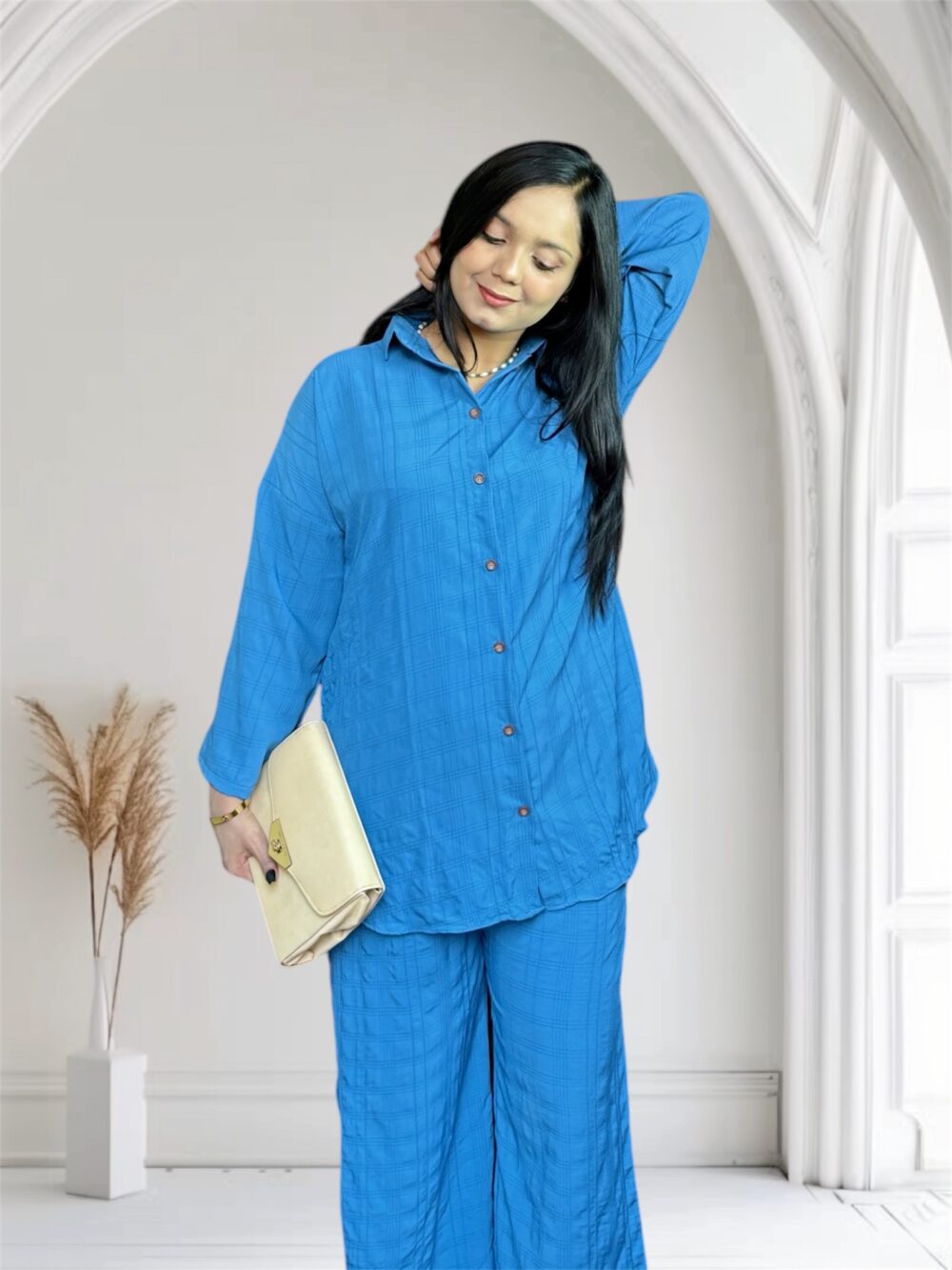 Ladies Western Co-ord Set (Blue ) - Image 4
