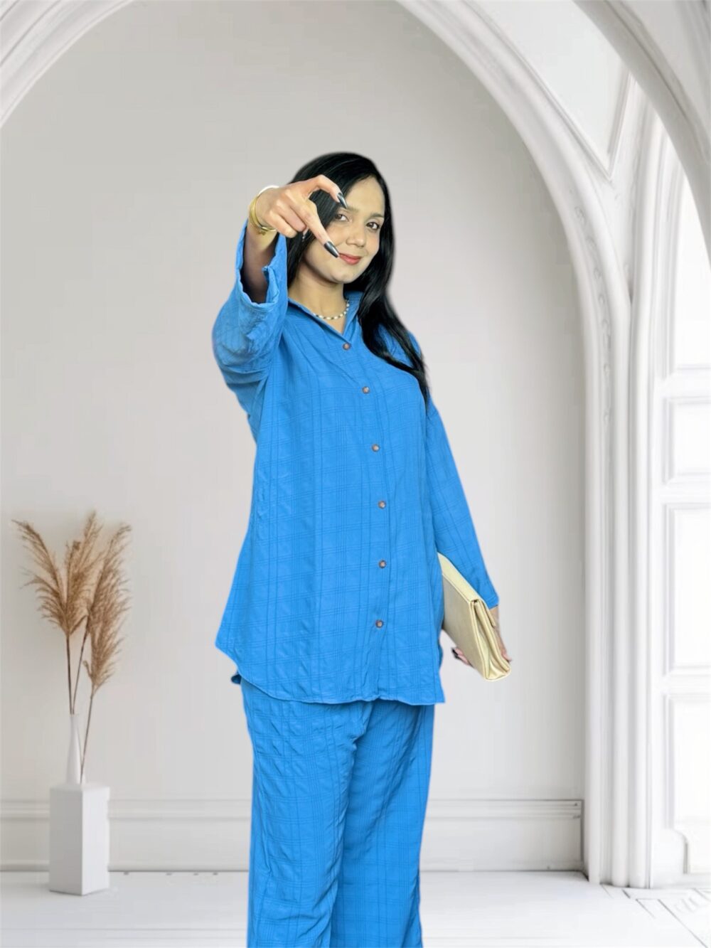 Ladies Western Co-ord Set (Blue ) - Image 7