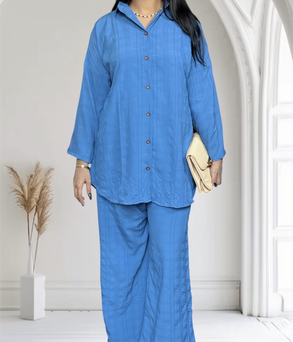 Ladies Western Co-ord Set (Blue ) - Image 3
