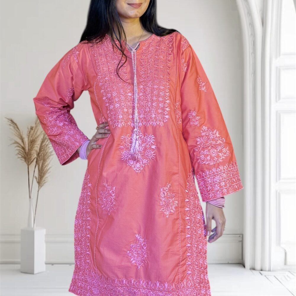 Ladies Embroidered Fershi set - Image 3