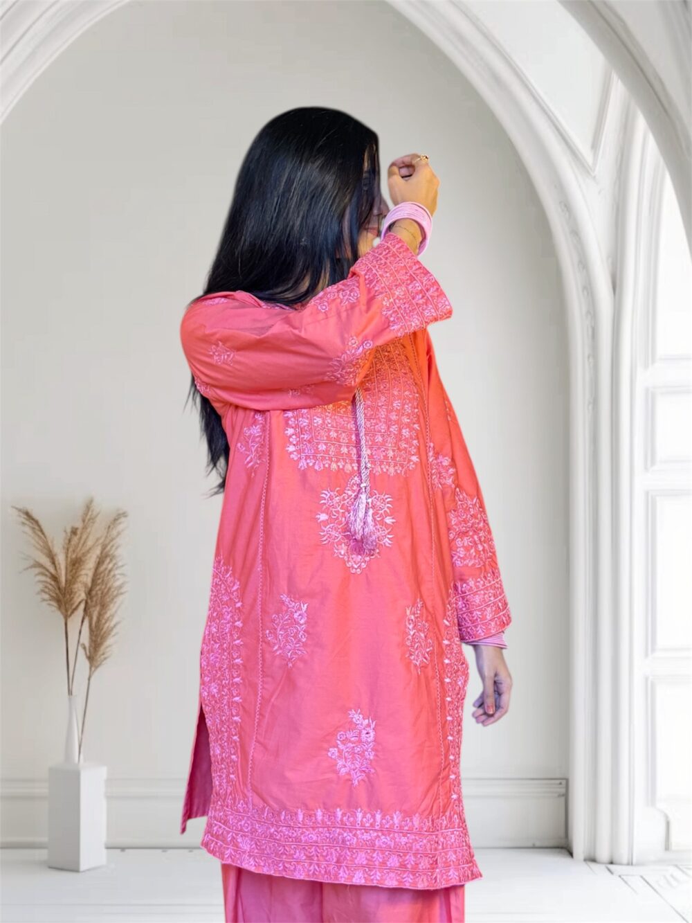 Ladies Embroidered Fershi set - Image 4
