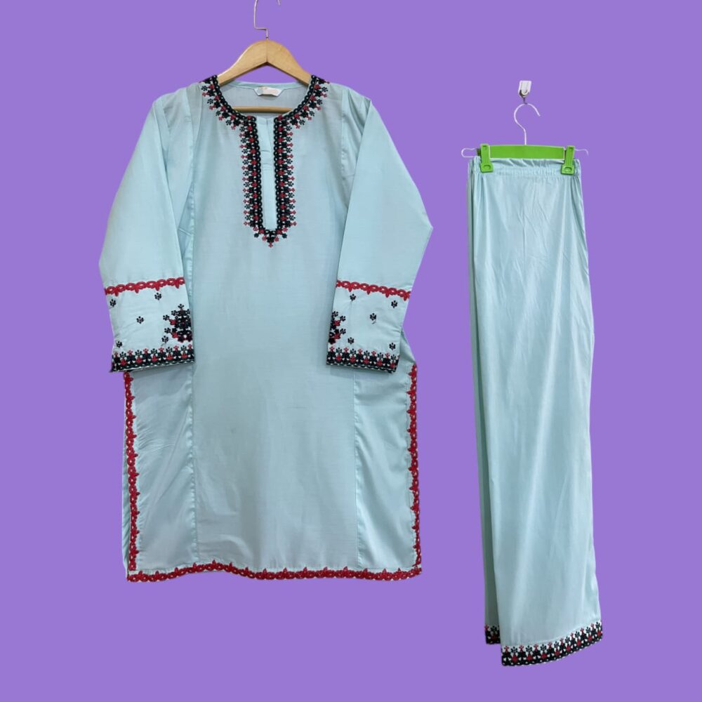 Ladies Embroidered Two Piece